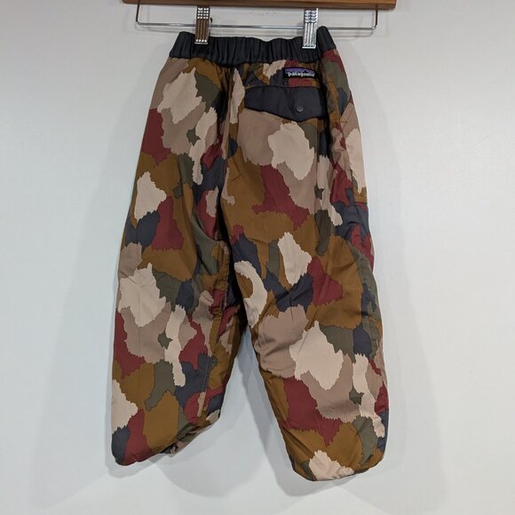 Patagonia Reversible Sherpa Camouflage Tribbles Pants Brown Size 3T - Picture 3 of 4
